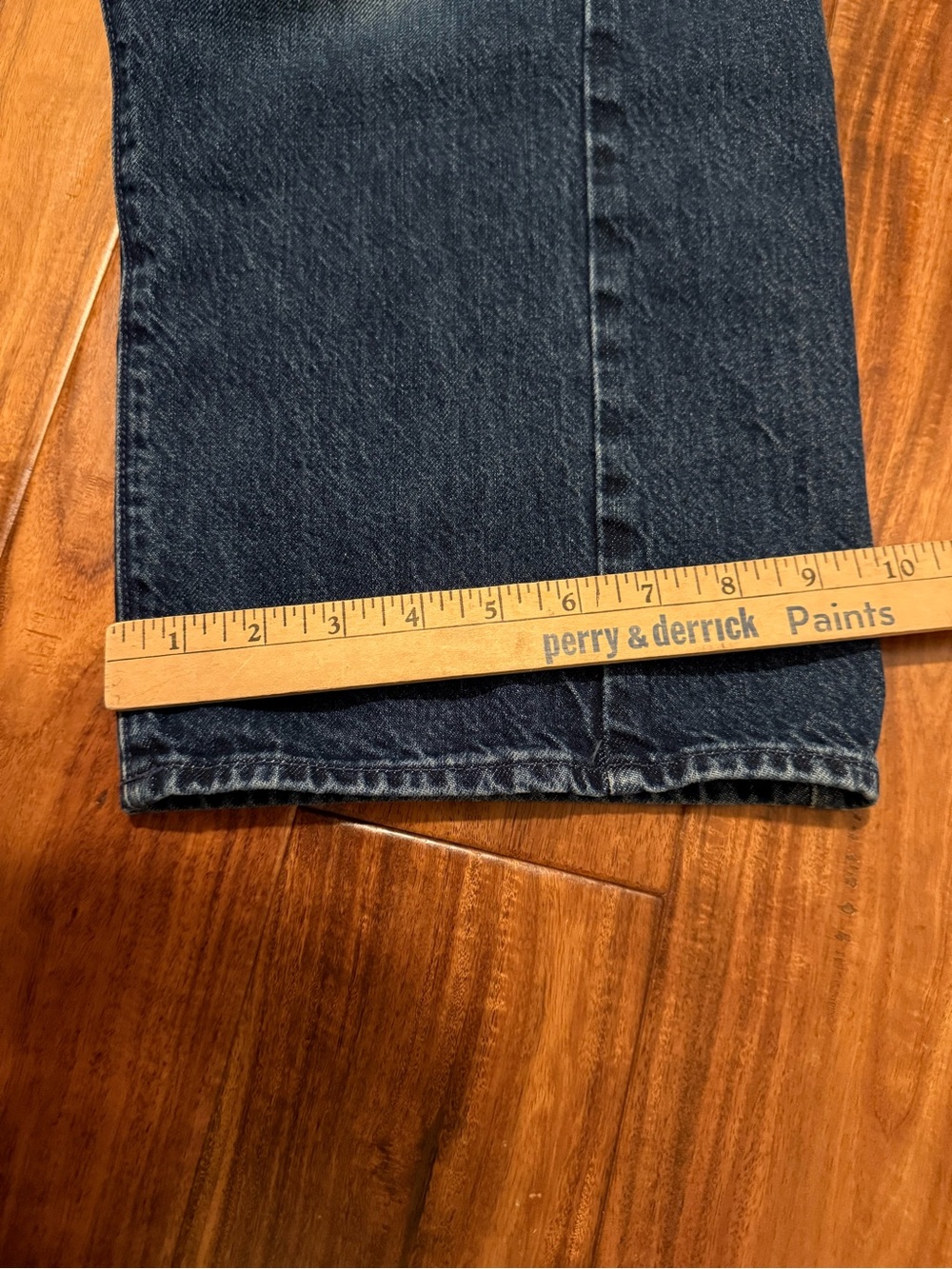 MOTHER Wide Leg Jeans in Medium Blue Denim - Picture 13 of 16